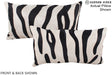 Zebra 12"x22" Brazilian Cowhide Pillow #A15718 by Hudson Hides