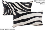 Zebra 12"x22" Brazilian Cowhide Pillow #A15722 by Hudson Hides