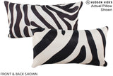 Zebra 12"x22" Brazilian Cowhide Pillow #A15735 by Hudson Hides