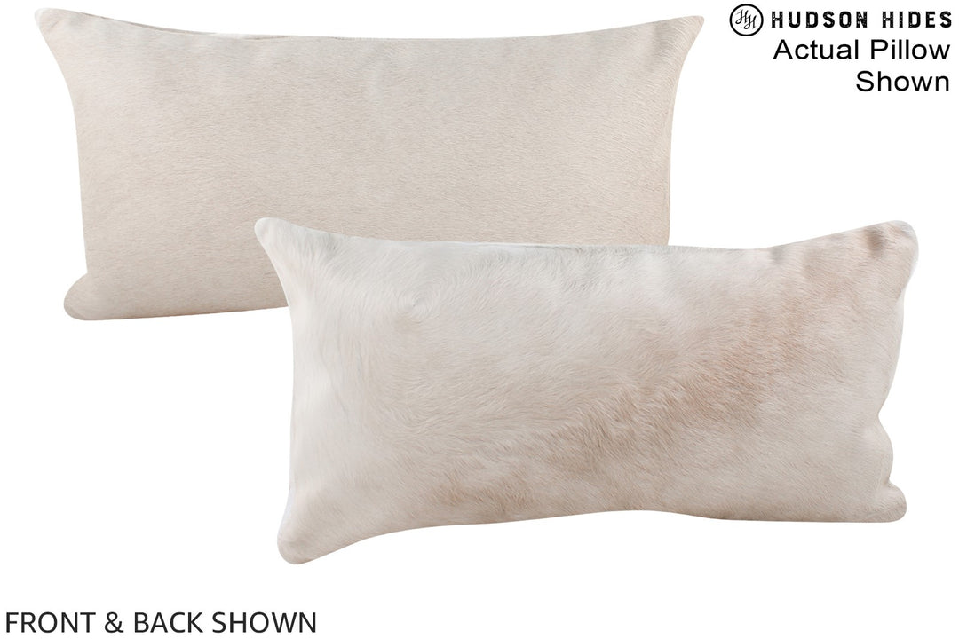 Champagne 12"x22" Brazilian Cowhide Pillow #A15739 by Hudson Hides