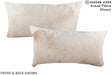 Champagne 12"x22" Brazilian Cowhide Pillow #A15751 by Hudson Hides
