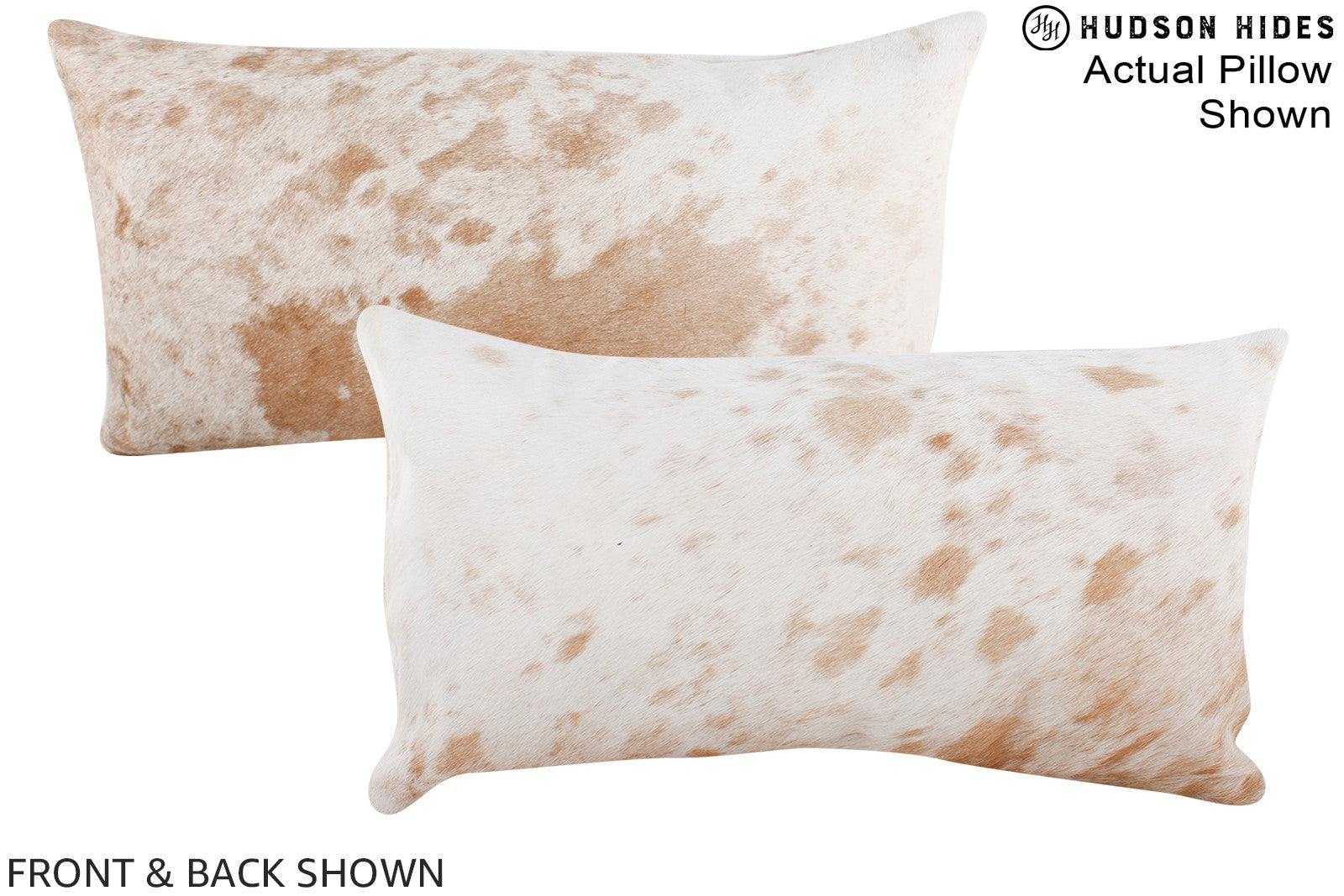 Beige and White Cowhide Pillow #A15752