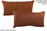 Solid Brown 12"x22" Brazilian Cowhide Pillow #A15766 by Hudson Hides