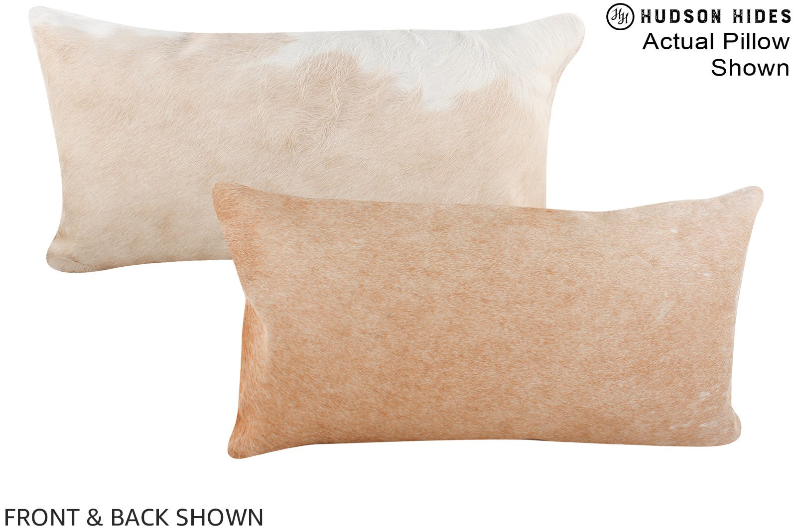 Beige and White Cowhide Pillow #A15768
