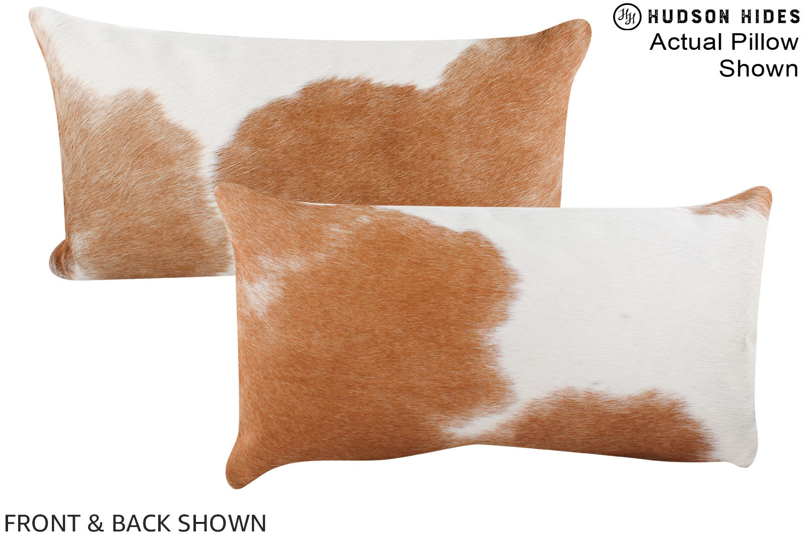 Beige and White Cowhide Pillow #A15770