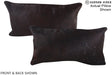 Solid Black 12"x22" Brazilian Cowhide Pillow #A15787 by Hudson Hides