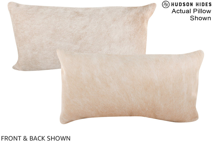 Beige 12"x22" Brazilian Cowhide Pillow #A15791 by Hudson Hides