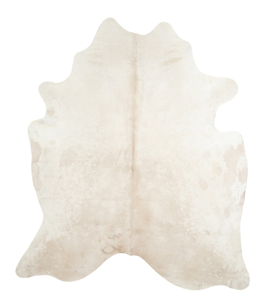 Ivory with Beige X-Large Brazilian Cowhide Rug 7'3"H x 6'1"W #A15796R by Hudson Hides
