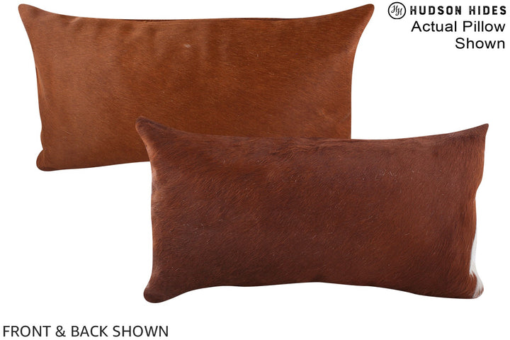 Solid Brown 12"x22" Brazilian Cowhide Pillow #A15804 by Hudson Hides