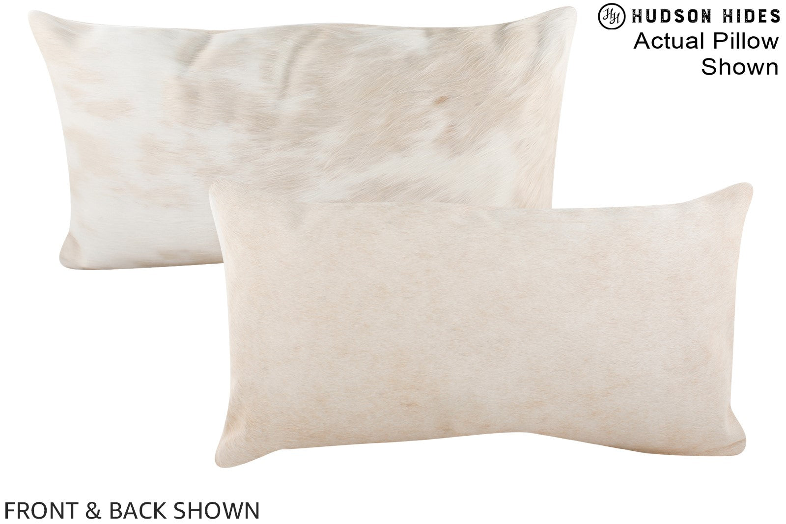 Beige and White Cowhide Pillow #A15818