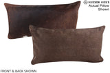 Chocolate 12"x22" Brazilian Cowhide Pillow #A15831 by Hudson Hides