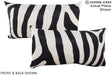 Zebra 12"x22" Brazilian Cowhide Pillow #A15834 by Hudson Hides