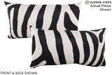 Zebra 12"x22" Brazilian Cowhide Pillow #A15834 by Hudson Hides