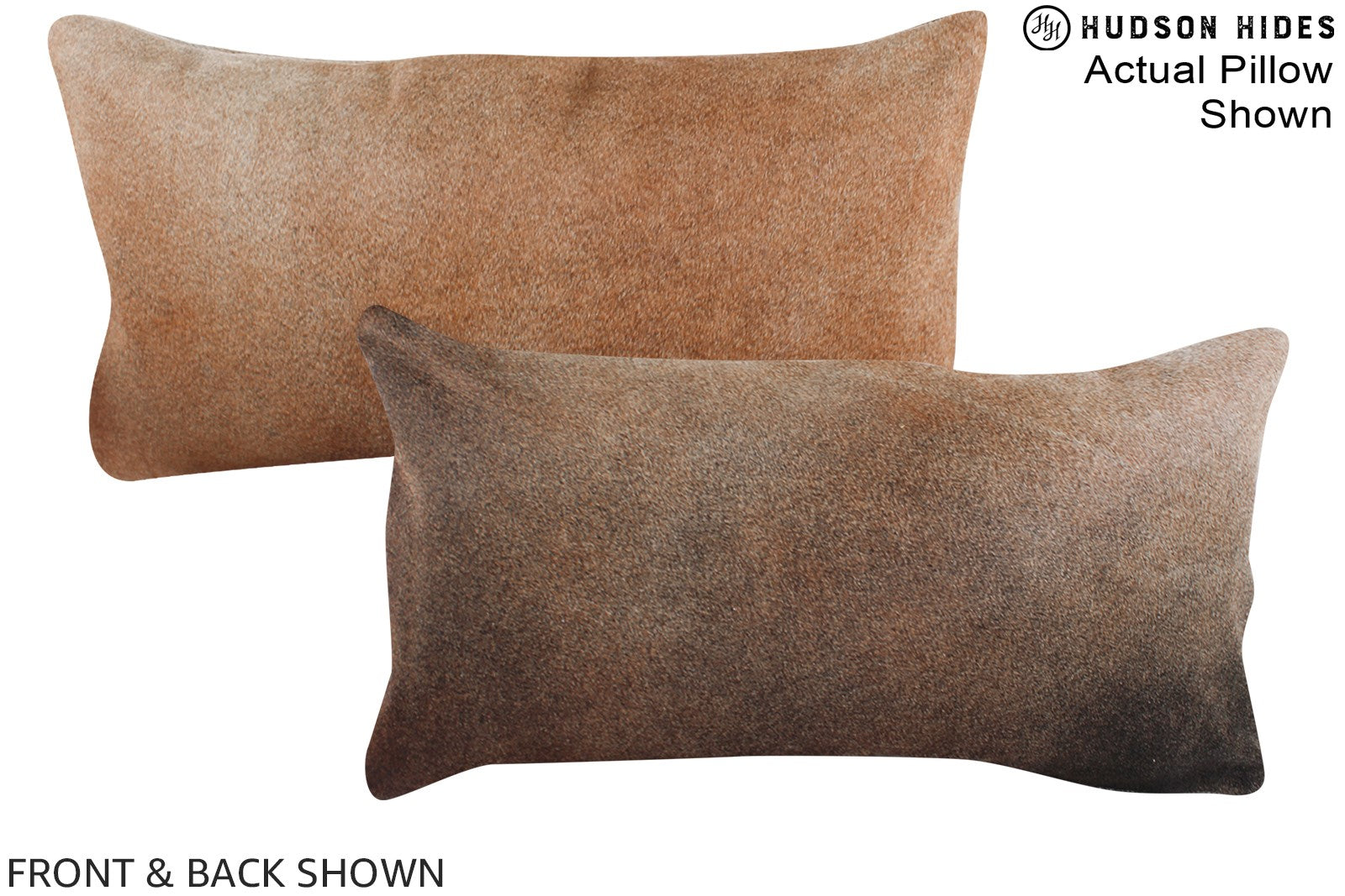 Grey with Beige Cowhide Pillow #A15843