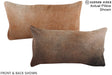Grey with Beige 12"x22" Brazilian Cowhide Pillow #A15843 by Hudson Hides