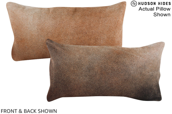 Grey with Beige 12"x22" Brazilian Cowhide Pillow #A15843 by Hudson Hides