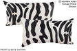 Zebra 12"x22" Brazilian Cowhide Pillow #A15845 by Hudson Hides