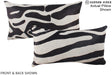 Zebra 12"x22" Brazilian Cowhide Pillow #A15850 by Hudson Hides