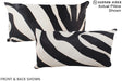 Zebra 12"x22" Brazilian Cowhide Pillow #A15854 by Hudson Hides