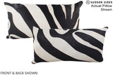 Zebra 12"x22" Brazilian Cowhide Pillow #A15854 by Hudson Hides