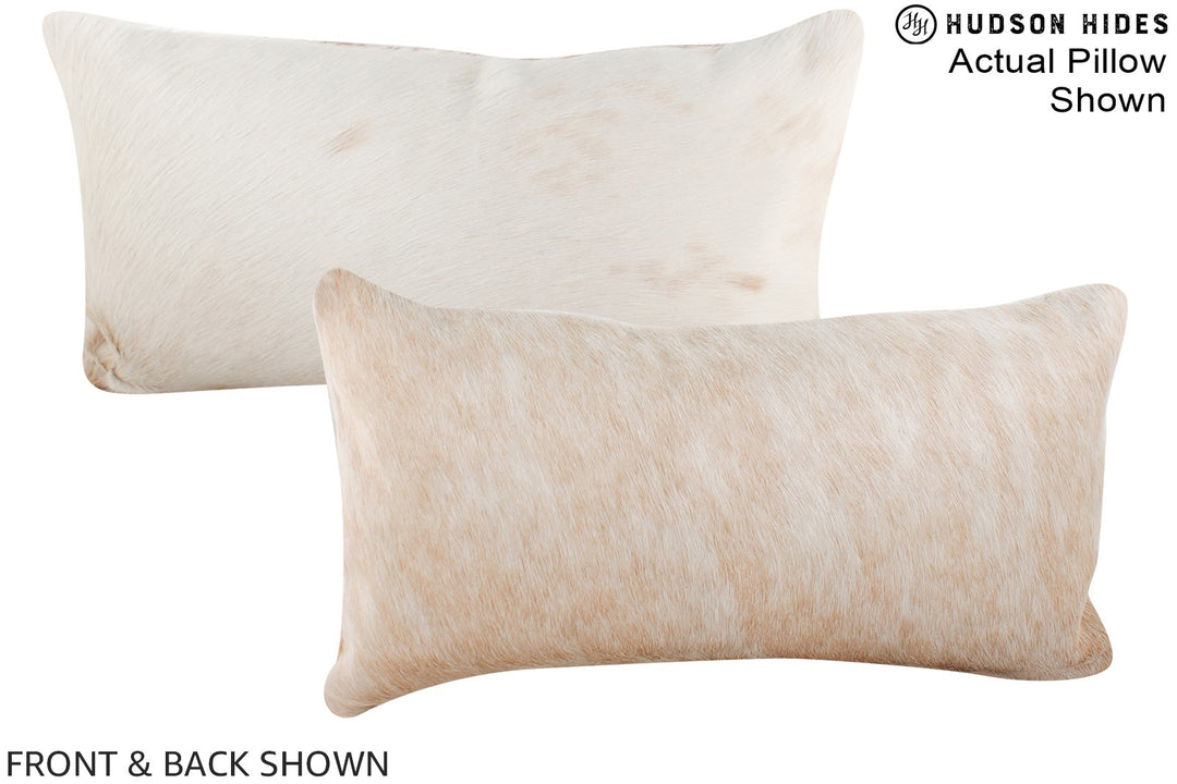 Beige 12"x22" Brazilian Cowhide Pillow #A15857 by Hudson Hides