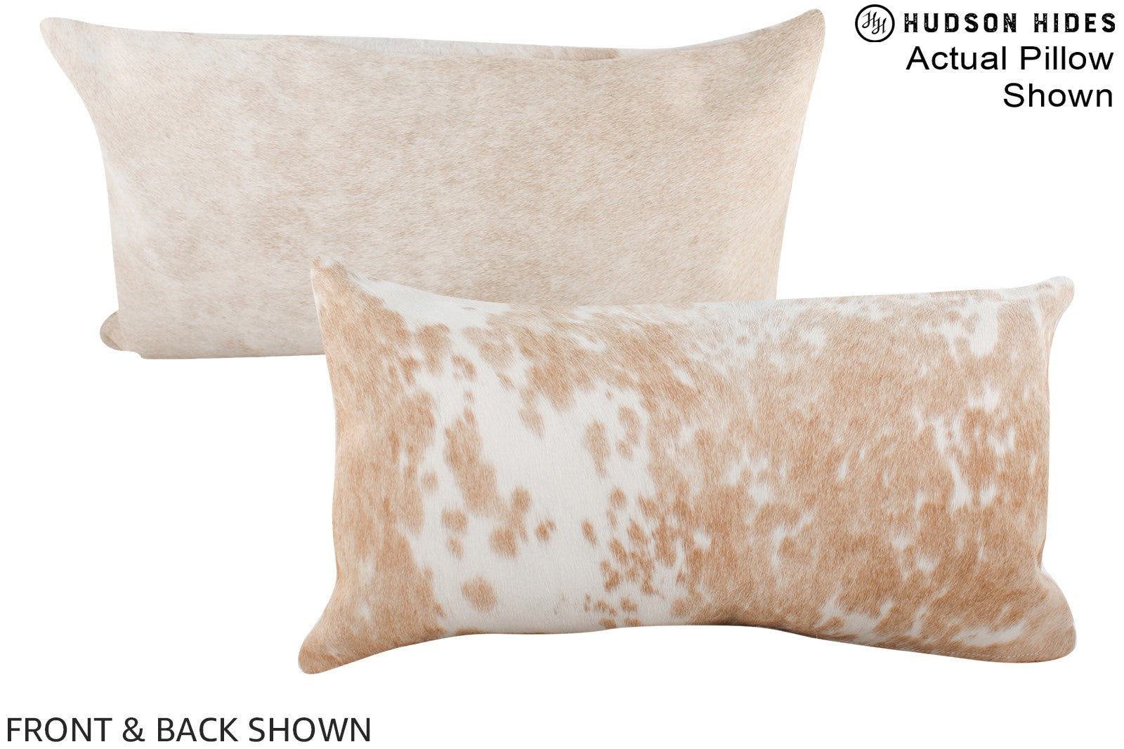 Beige and White Cowhide Pillow #A15861