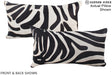 Zebra 12"x22" Brazilian Cowhide Pillow #A15862 by Hudson Hides