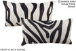 Zebra 12"x22" Brazilian Cowhide Pillow #A15864 by Hudson Hides