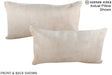 Champagne 12"x22" Brazilian Cowhide Pillow #A15870 by Hudson Hides