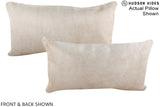 Champagne 12"x22" Brazilian Cowhide Pillow #A15870 by Hudson Hides