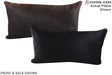 Solid Black 12"x22" Brazilian Cowhide Pillow #A15871 by Hudson Hides