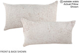Salt and Pepper Brown 12"x22" Brazilian Cowhide Pillow #A15881 by Hudson Hides
