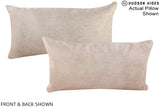 Champagne 12"x22" Brazilian Cowhide Pillow #A15883 by Hudson Hides