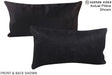 Solid Black 12"x22" Brazilian Cowhide Pillow #A15904 by Hudson Hides