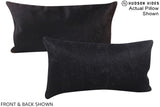Solid Black 12"x22" Brazilian Cowhide Pillow #A15904 by Hudson Hides