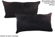Solid Black 12"x22" Brazilian Cowhide Pillow #A15906 by Hudson Hides