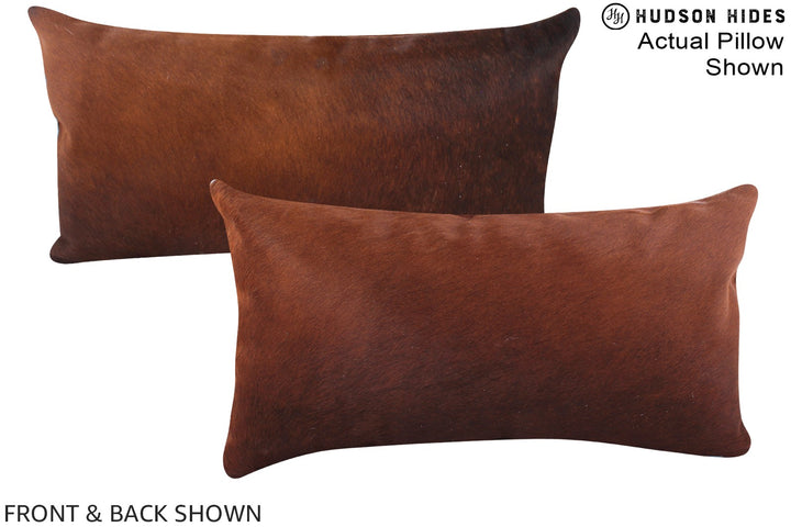 Solid Brown 12"x22" Brazilian Cowhide Pillow #A15907 by Hudson Hides