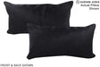 Solid Black 12"x22" Brazilian Cowhide Pillow #A15917 by Hudson Hides