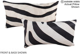 Zebra 12"x22" Brazilian Cowhide Pillow #A15919 by Hudson Hides