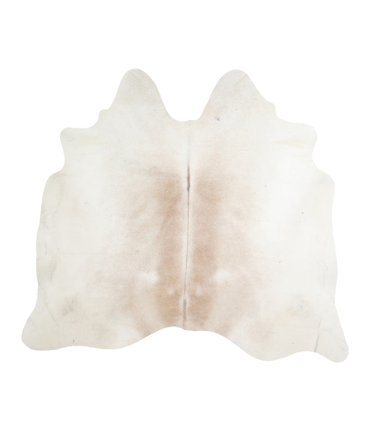 Ivory with Beige X-Large Brazilian Cowhide Rug 6'3"H x 6'10"W #A15919R by Hudson Hides