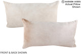 Champagne 12"x22" Brazilian Cowhide Pillow #A15936 by Hudson Hides
