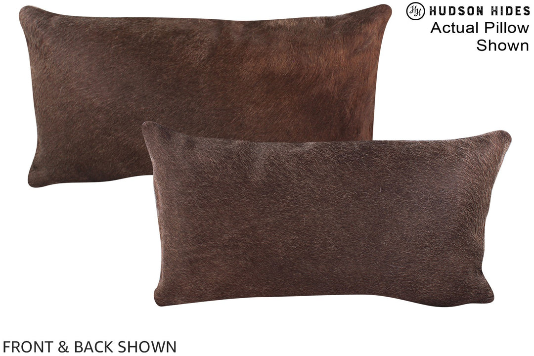 Chocolate 12"x22" Brazilian Cowhide Pillow #A15947 by Hudson Hides