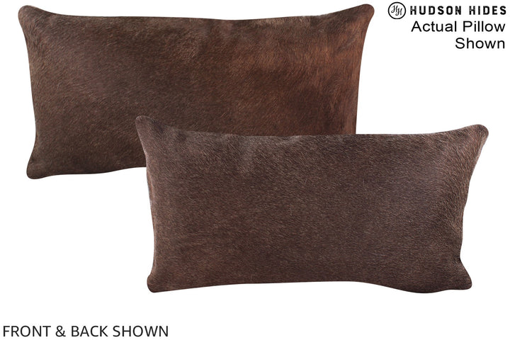 Chocolate 12"x22" Brazilian Cowhide Pillow #A15947 by Hudson Hides