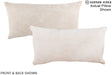 Ivory with Beige 12"x22" Brazilian Cowhide Pillow #A15948 by Hudson Hides