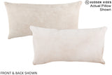 Ivory with Beige 12"x22" Brazilian Cowhide Pillow #A15948 by Hudson Hides