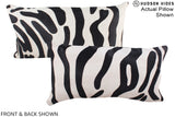 Zebra 12"x22" Brazilian Cowhide Pillow #A15955 by Hudson Hides