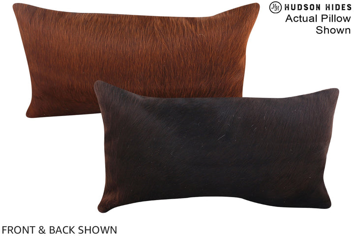 Chocolate 12"x22" Brazilian Cowhide Pillow #A15964 by Hudson Hides