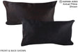 Solid Black 12"x22" Brazilian Cowhide Pillow #A15971 by Hudson Hides