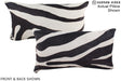 Zebra 12"x22" Brazilian Cowhide Pillow #A15973 by Hudson Hides