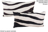Zebra 12"x22" Brazilian Cowhide Pillow #A15976 by Hudson Hides